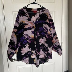 Abstract Print Women's Top - Multicolor